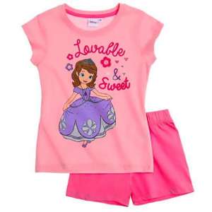 Pijama fete cu maneca scurta Disney Sofia Intai