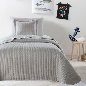 Cuvertura bej pat single 7844 Stella Beig 180x270 cm