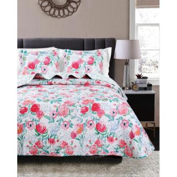 Cuvertura florala pat dublu dormitor 7846 Mia 235x270 cm