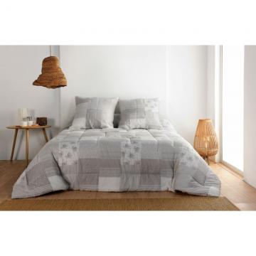 Cuvertura gri patchwork 5100 Gentiane 230x250 cm