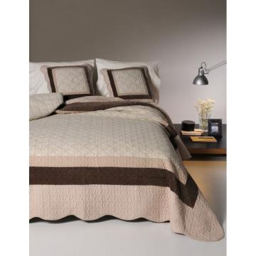 Cuvertura pat bej Lory 7703 235x270 cm