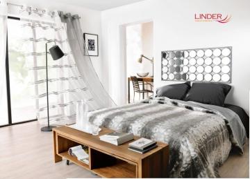 Cuvertura pat blana imitatie 5033 Loup 230x250 cm
