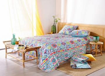 Cuvertura pat colorata flori 5071 Miko 230x250 cm