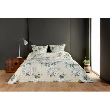 Cuvertura pat flori albe 5098 Nadia 230x250 cm