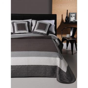 Cuvertura pat gri moderna Marbore 7702 235x270 cm