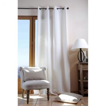 Draperie alba bumbac Duo Uni Ecru 135x240 cm