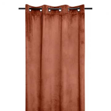 Draperie catifea caramizie Danae Terracota 140x260 cm
