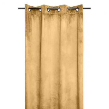 Draperie catifea galbena Danae Moutarde 140x260 cm