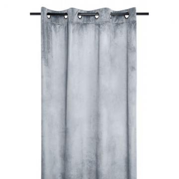 Draperie catifea gri deschis Danae Perle 140x260 cm