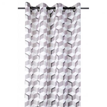 Draperie cuburi bej bumbac Stairs 135x260 cm