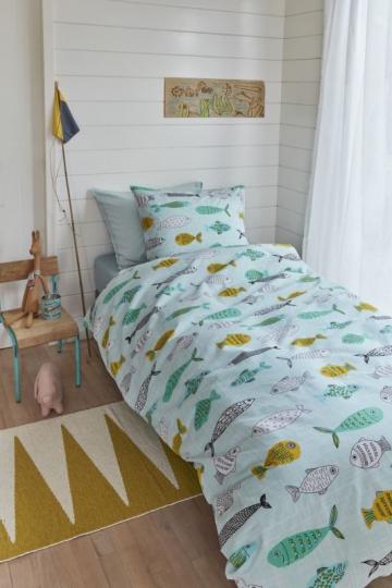 Lenjerie de pat cu pesti Fishy 140x200/220cm