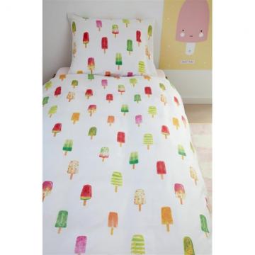 Lenjerie pat fetite cu inghetata Ice Cream 140x200/220 cm 