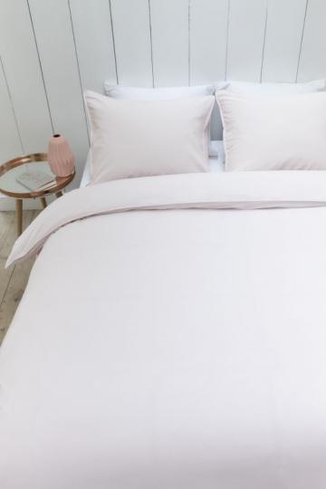 Lenjerie pat ivoire bumbac Basic Sand 200x200/220 cm