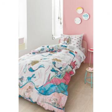 Lenjerie pat mica sirena Mermaids 200x200/220 cm 