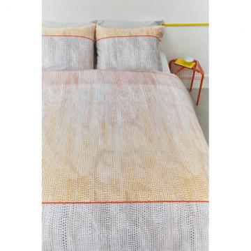Lenjerie pat satinata portocalie Libby Orange 200x200/220 cm