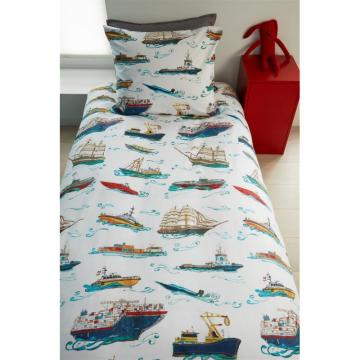 Lenjerie pat vapoare baieti Ships Blue 140x200/220 cm