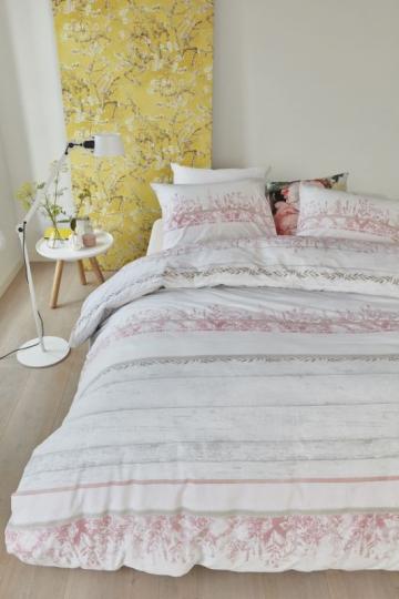 Lenjerie roz florala Field Path Soft Pink 200x200/220 cm