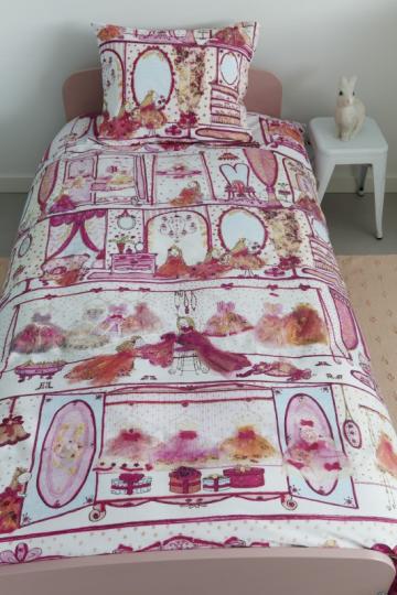 Lenjerie roz pat fetite Princess 140x200/220 cm