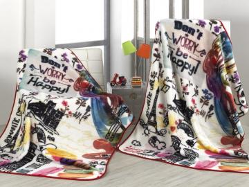 Patura colorata fetite Be Happy A90 130x170 cm