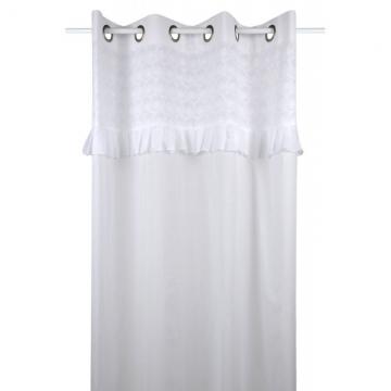Perdea alba bumbac Heleonore Blanc 140x260 cm
