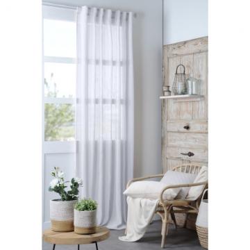 Perdea alba confectionata Madrid Blanc 140x260 cm