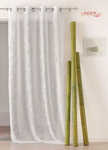 Perdea alba flori 110/50217 Elise 145x240 cm