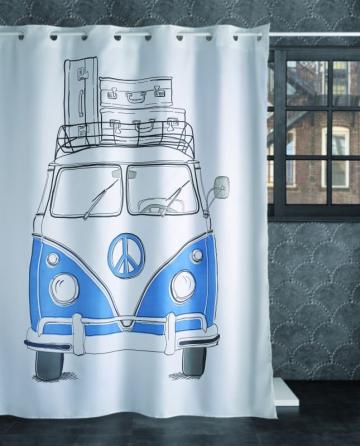 Perdea baie VW Furgoneta Albastra 240 180x200 cm 