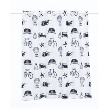 Perdea dus retro alb negru 234 180x200 cm