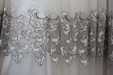 Perdea organza broderie cu fir grej
