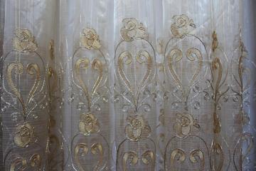 Perdea organza broderie fir lame