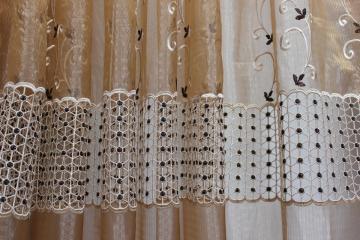 Perdea Set organza broderie sparta