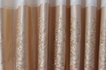 Perdea Set Organza crem broderie flori