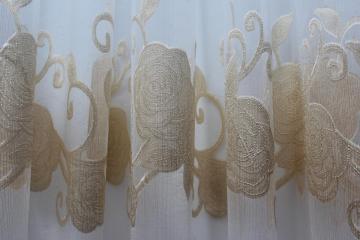 Perdea Set organza trandafiri
