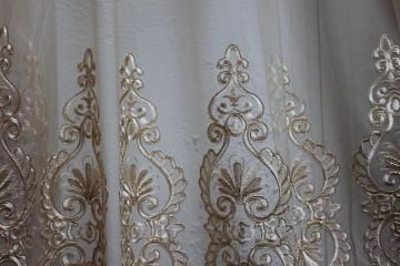 Perdea Set tul, broderie crini