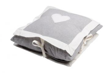 Perna decorativa gri inima 1717 Joliesse3 40x40 cm