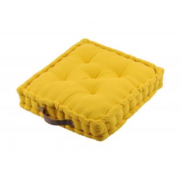 Perna galbena podea Duo Moutarde/Taupe 45x45x10 cm