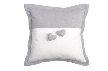 Perna gri alb inima 1717 Joliesse2 40x40 cm