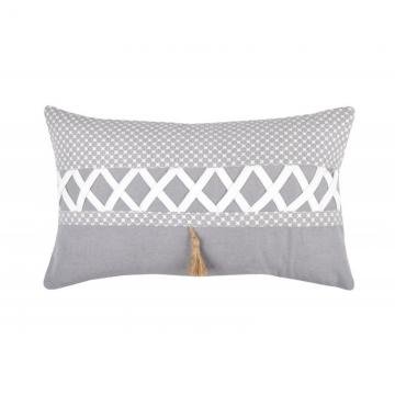Perna gri rustica bumbac Nelia Gris 30x50 cm