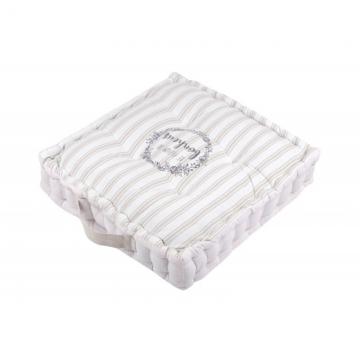 Perna podea dungi bej chic Beline 45x45x10 cm
