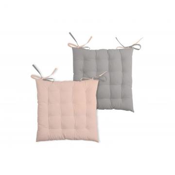 Perna roz scaun Duo Poudre/Souris 40x40 cm