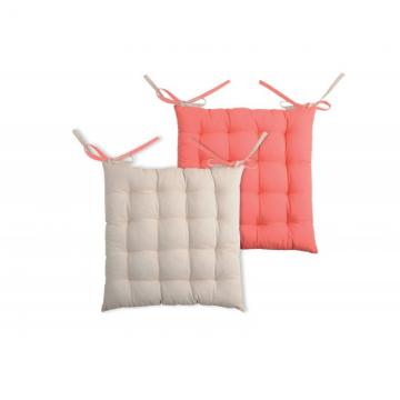 Perna scaun corail bej bumbac Duo Corail Lin 40x40 cm 