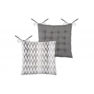 Perna scaun gri bumbac Ikati Gris 40x40 cm