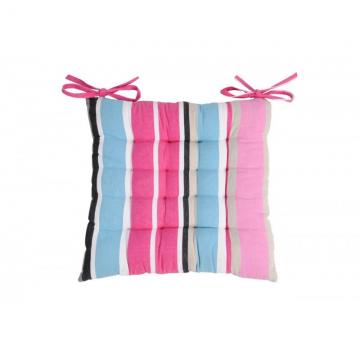 Perna scaun roz albastra bumbac Ventura rose 40x40 cm