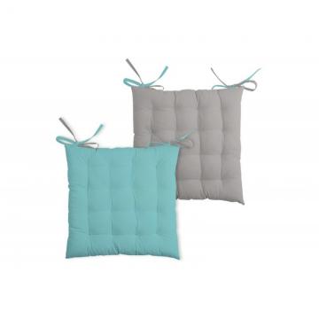 Perna scaun turcoaz Duo Aqua Souris 40x40 cm