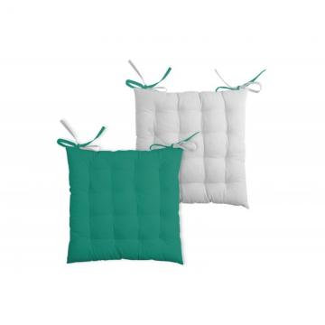 Perna scaun verde gri Duo Emeraude Perle 40x40 cm