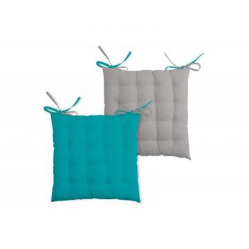 Perna turcoaz scaun Duo Celadon/Souris 40x40 cm