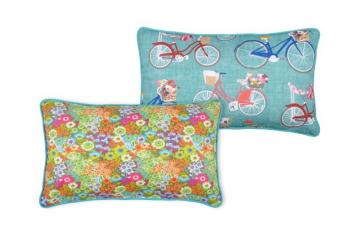 Pernita biciclete turcoaz Bicycle Floraly Celadon 30x50 cm